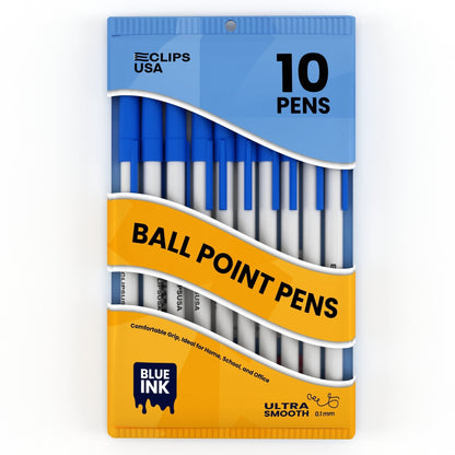 Großhandels-Blau Stick Pens - 10 Pens / Packung - Bulk Case von 72 Packungen - 720 Total Pens